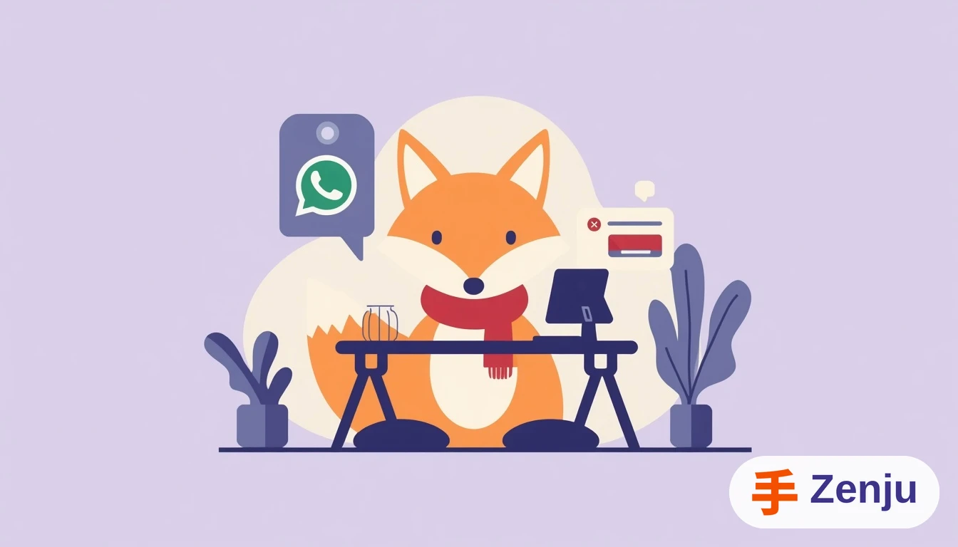 Ilustración de una PyME mexicana comparando planes y precios de chatbots en WhatsApp