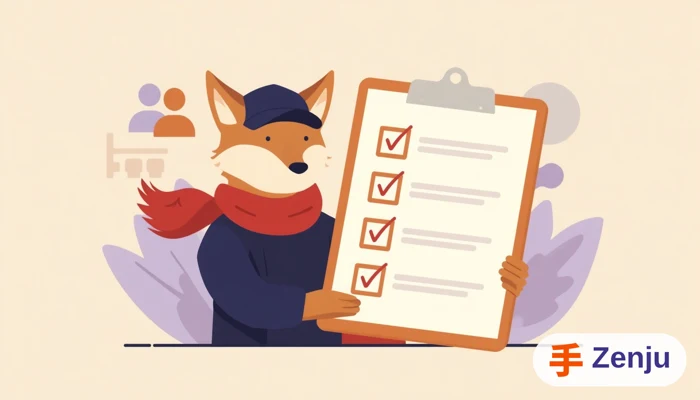 Dueño de taller mecánico revisando una lista de requisitos antes de contratar un agente de IA para WhatsApp