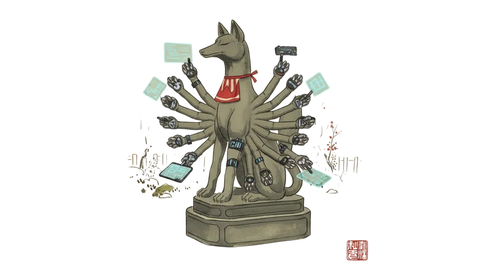Kitsune, el agente de Zenju, inspirado en Senju Kannon